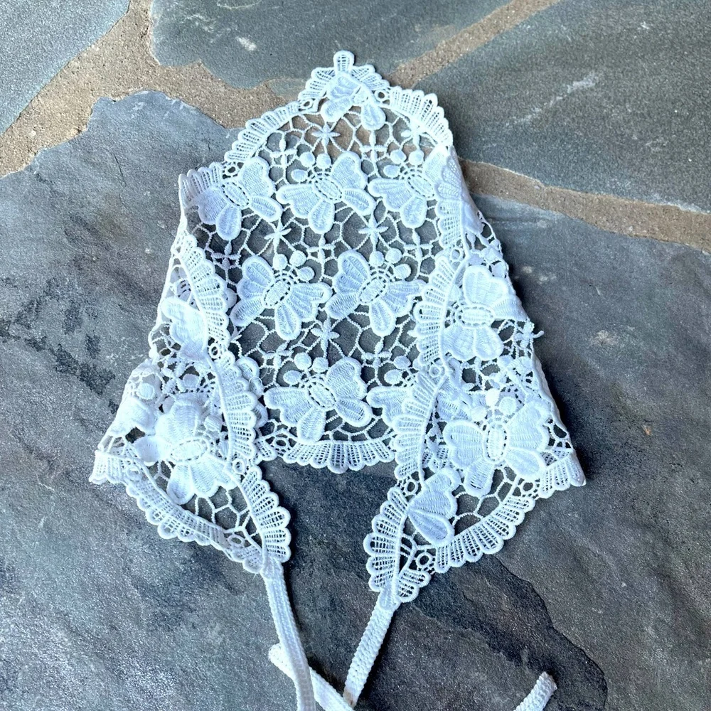 Embroidered Butterfly Hair Scarf